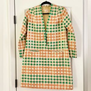 Rare Vintage The Lilly Pulitzer Set Suit Dress Pant Tunic Lord Taylor Checkered